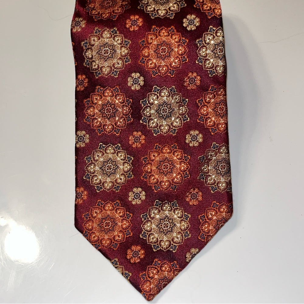 Robert Talbott Burgundy Patterned Tie